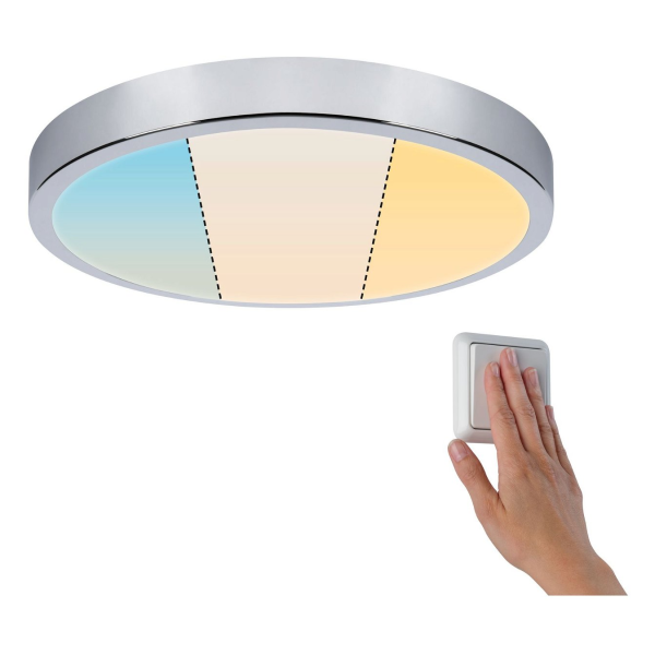 Applique aviar ip44 led 24w tunw 360mm chrome 230v synthétique