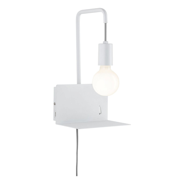 Applique + tablette calvani max 1x40w e27 blanc 230v métal