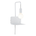 Applique + tablette calvani max 1x40w e27 blanc 230v métal