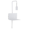 Applique + tablette calvani max 1x40w e27 blanc 230v métal