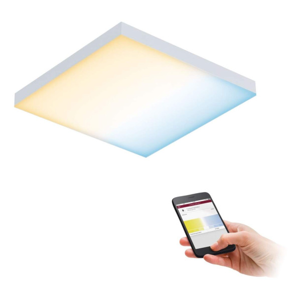 Applique velora panneau led zb tunw 225x225mm 8,5w blanc dépoli 230v métal