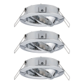 Enc choose 3 spots orientables max 3x10w 230v 51mm chrome alu