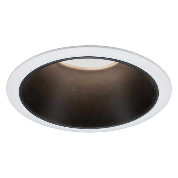 Encastré paulmann cole rond fixe max. 1x10w gu10 230v blanc/noir mat alu - 93394