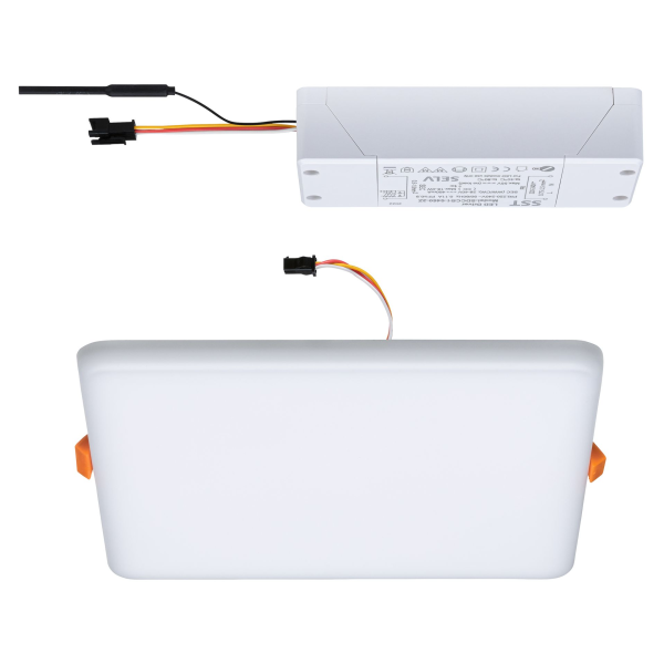 Panneau encastré paulmann veluna varifit ip44 15w tunew zigbee 185x185mm étique - 95384