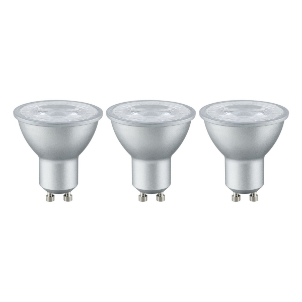 Ampoule réflecteur led pack de 3 gu10 4w 230lm 2700k 36° alu