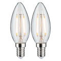 Led fil 2 bougies 250lm e14 2700k clair 2w 230v