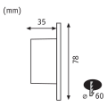 Paulmann kit encastré mural LED rond 1x1,7w 2700k