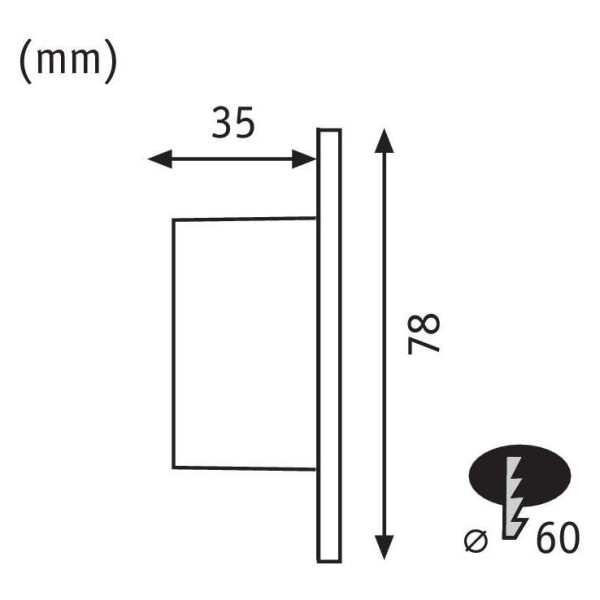 Paulmann kit encastré mural LED rond 1x1,7w 2700k