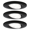 Kit enc vali bbc/ip65 rond orientable led 3x680lm 3000k 6,5w noir dép