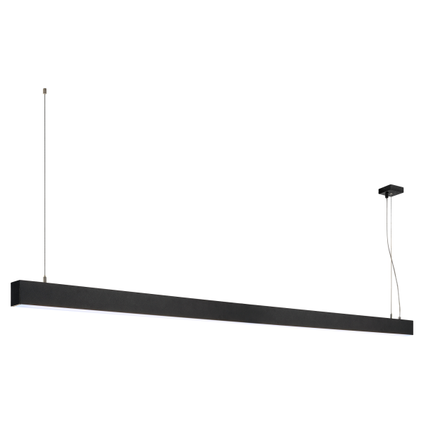 Glenos®, suspension profilée intérieure, 2m, noir, led, 85w, 4000k, variable 1-10v