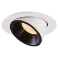 Numinos® gimble l, encastré de plafond intérieur, 20°, blanc/noir, led, 25,4w, 2700k