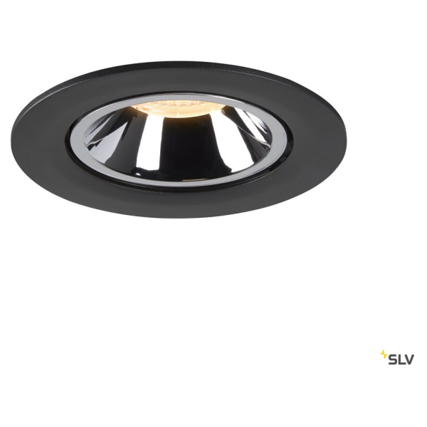 Numinos® gimble l, encastré de plafond intérieur, 55°, noir/chrome, led, 25,4w, 3000k