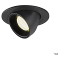 Numinos® gimble s, encastré de plafond intérieur, 55°, noir, led, 8,6w, 4000k