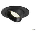 Numinos® gimble s, encastré de plafond intérieur, 55°, noir, led, 8,6w, 4000k