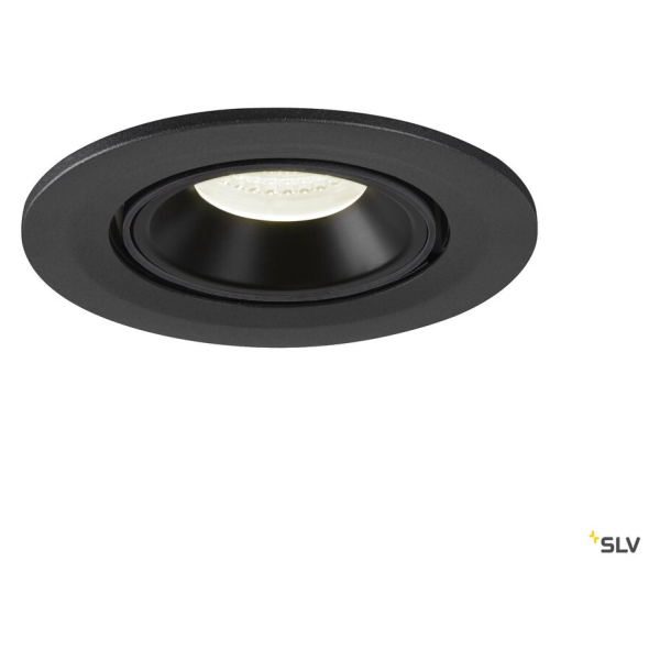 Numinos® gimble s, encastré de plafond intérieur, 55°, noir, led, 8,6w, 4000k