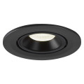 Numinos® gimble s, encastré de plafond intérieur, 55°, noir, led, 8,6w, 4000k