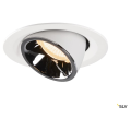 Numinos® gimble m, encastré de plafond intérieur, 40°, blanc/chrome, led, 17,5w, 2700k