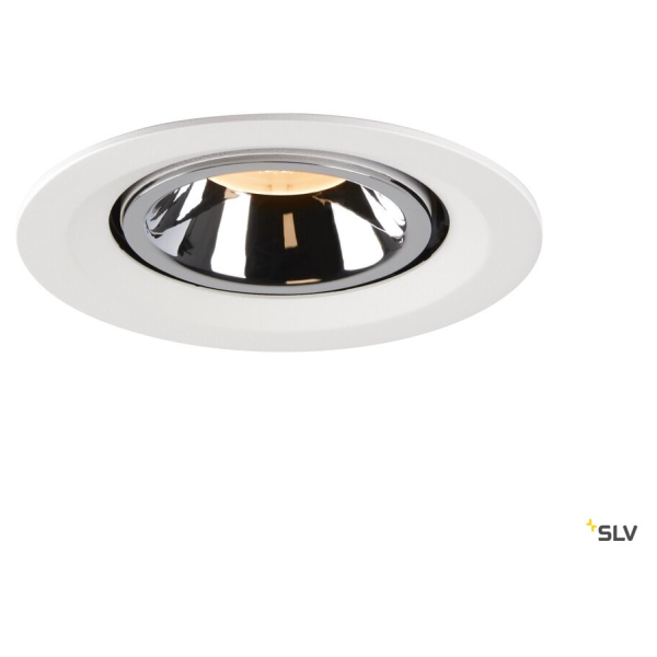 Numinos® gimble m, encastré de plafond intérieur, 40°, blanc/chrome, led, 17,5w, 2700k