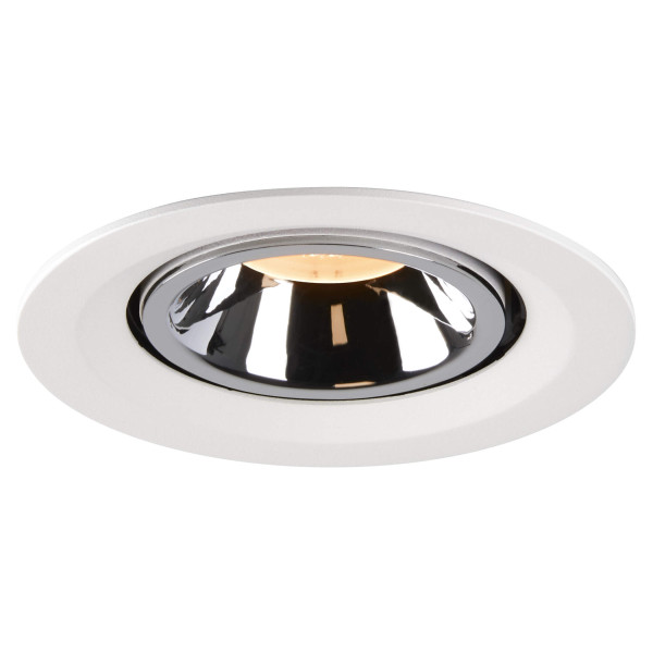 Numinos® gimble m, encastré de plafond intérieur, 40°, blanc/chrome, led, 17,5w, 2700k