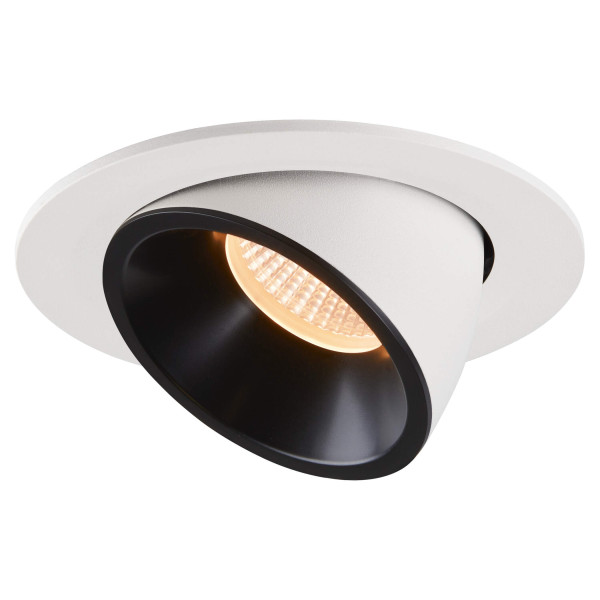 Numinos® gimble l, encastré de plafond intérieur, 55°, blanc/noir, led, 25,4w, 2700k