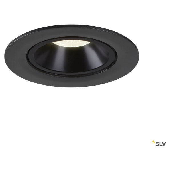 Numinos® gimble l, encastré de plafond intérieur, 20°, noir, led, 25,4w, 4000k