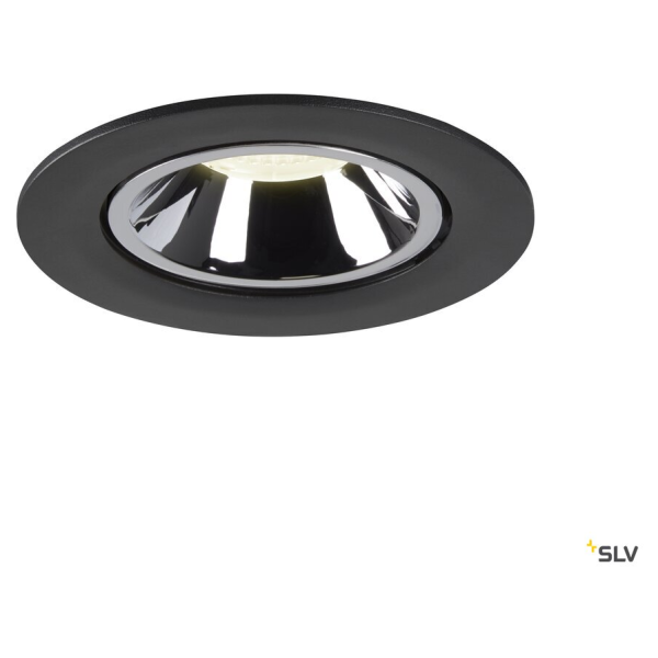 Numinos® gimble l, encastré de plafond intérieur, 55°, noir/chrome, led, 25,4w, 4000k