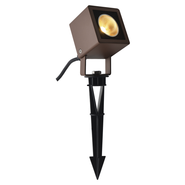 Nautilus 10, projecteur extérieur, carré, rouille, led, 8,5w, 3000k, ip65