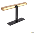 Vincelli d, lampe à poser intérieure, anthracite/bambou clair, led, 12w, 2700k