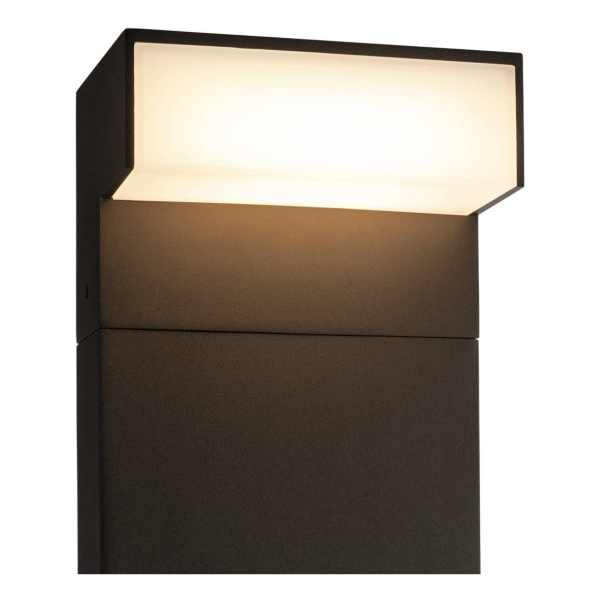 L-line out 80, borne extérieure, horizontal, anthracite, led, 7w, 3000/4000k, interrupteur cct, ip65