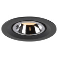 Numinos® gimble m, encastré de plafond intérieur, 55°, noir/chrome, led, 17,5w, 2700k