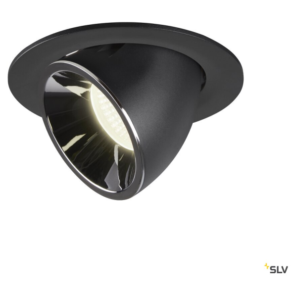 Numinos® gimble l, encastré de plafond intérieur, 20°, noir/chrome, led, 25,4w, 4000k