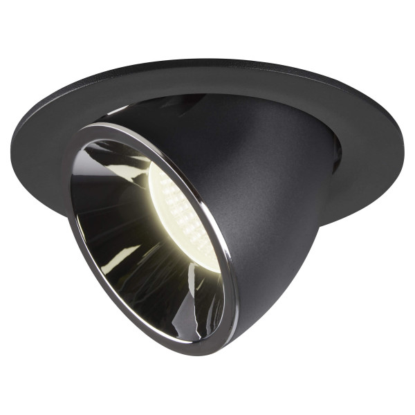 Numinos® gimble l, encastré de plafond intérieur, 20°, noir/chrome, led, 25,4w, 4000k