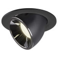 Numinos® gimble l, encastré de plafond intérieur, 20°, noir/chrome, led, 25,4w, 4000k