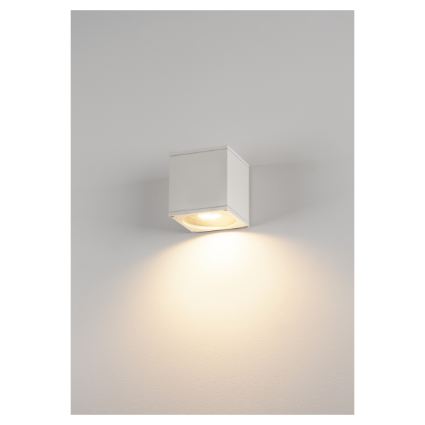 BIG THEO WALL OUT ES111, APPLIQUE CARREE BLANCHE, GU10, max. 75W