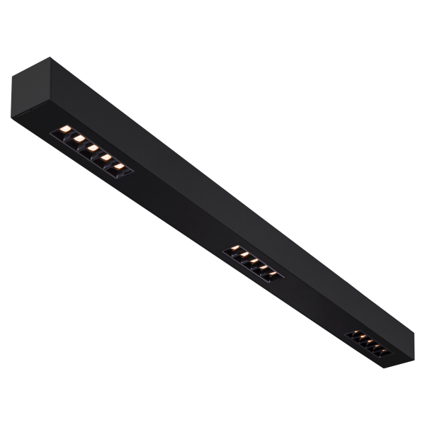 Q-line®, plafonnier intérieur, 1m, noir, led, 45w, 3000k, variable triac