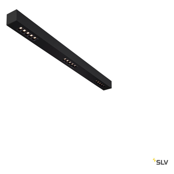 Q-line®, plafonnier intérieur, 1m, noir, led, 45w, 3000k, variable triac