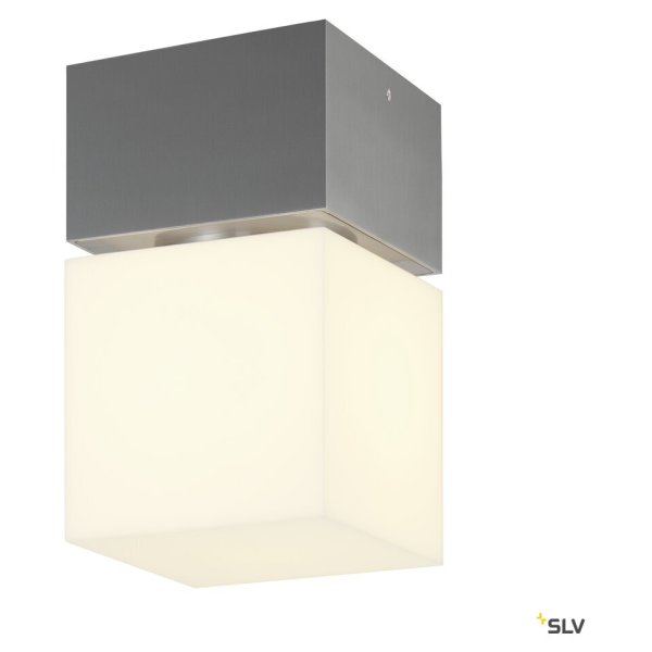 Square, plafonnier extérieur, inox, led, 12w, 3000k, ip44, inox 316, variable triac