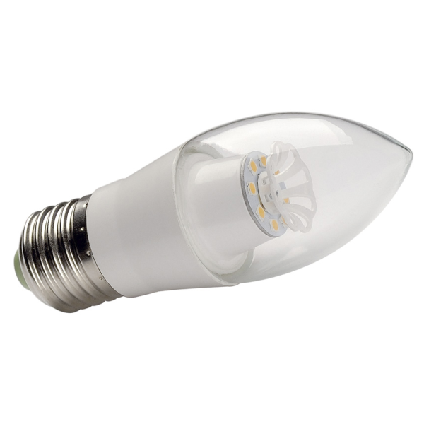 E27 led flamme, 6w smd led, 2700k