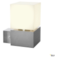 Square, applique extérieure, inox, led, 12w, 3000k, ip44, inox 316, variable triac