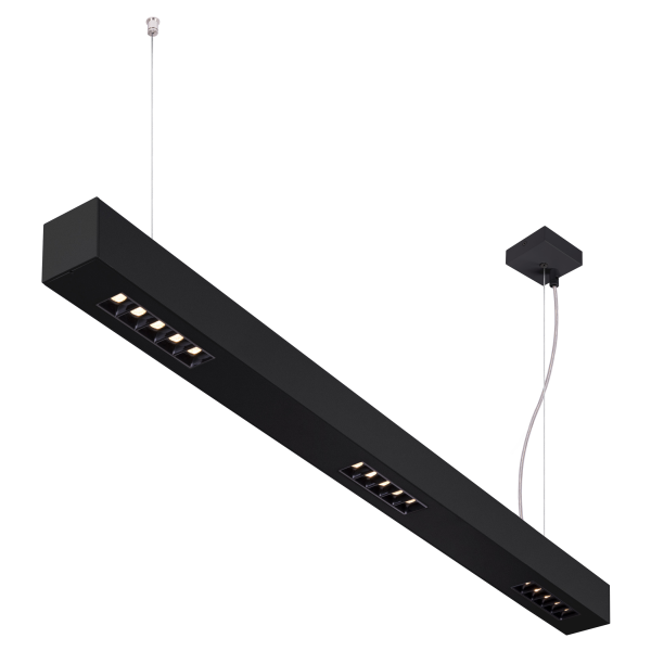 Q-line®, suspension intérieure, 1m, noir, led, 45w, 4000k, variable triac