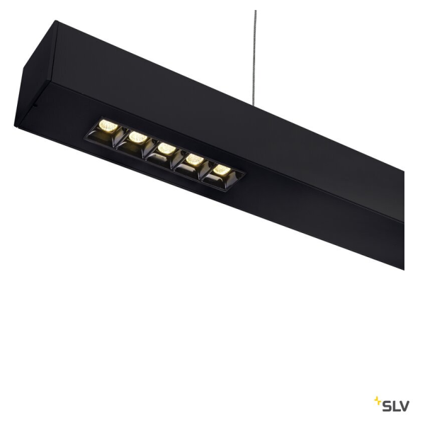 Q-line®, suspension intérieure, 1m, noir, led, 45w, 4000k, variable triac