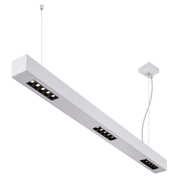 Q-line®, suspension intérieure, 1m, gris argent, led, 46w, 4000k, variable