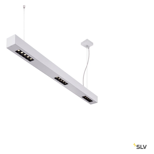 Q-line®, suspension intérieure, 1m, gris argent, led, 46w, 4000k, variable