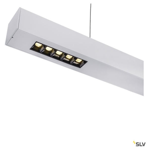 Q-line®, suspension intérieure, 1m, gris argent, led, 46w, 4000k, variable