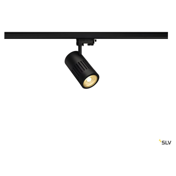 Structec, spot pour rail 3 allumages, intérieur, 36°, noir, led, 28w, 3000k