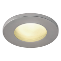 Dolix out, encastré de plafond intérieur/extérieur, rond, chrome mat, gu10/qpar51, 50w max, ip65