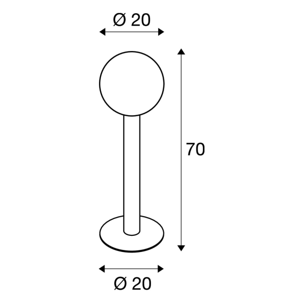 Gloo pure 70, borne extérieure, anthracite, e27, 23w max, ip44