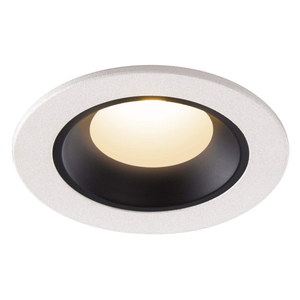 Numinos® xs, encastré de plafond intérieur, 55°, blanc/noir, led, 7w, 3000k, ip20/ip44