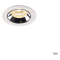 Numinos® xs, encastré de plafond intérieur, 55°, blanc/chrome, led, 7w, 3000k, ip20/ip44