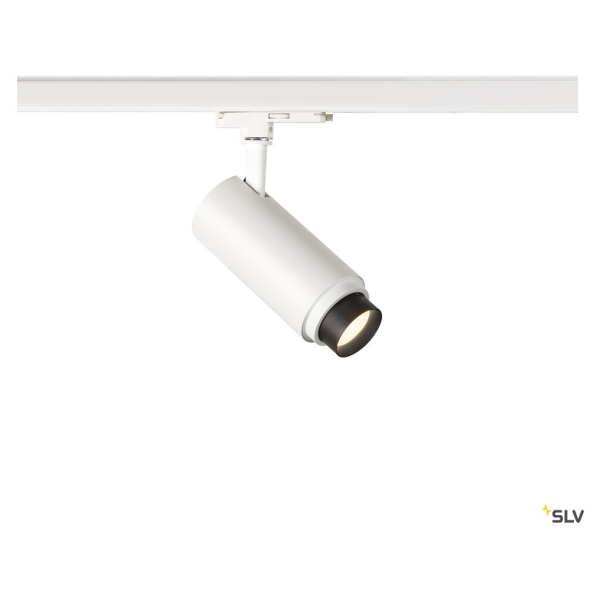 Numinos® zoom m, spot pour rail 3 allumages intérieur, 15°, noir, led, 20w, 4000k, variable dali